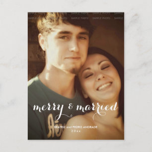 Frohe Verheiratete Weihnachten Foto Weiße Skripte 