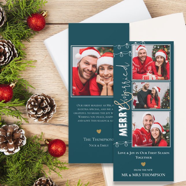Frohe Verheiratete Weihnachtskarte Einladung (Merry Married Newlywed Christmas Greeting Card)