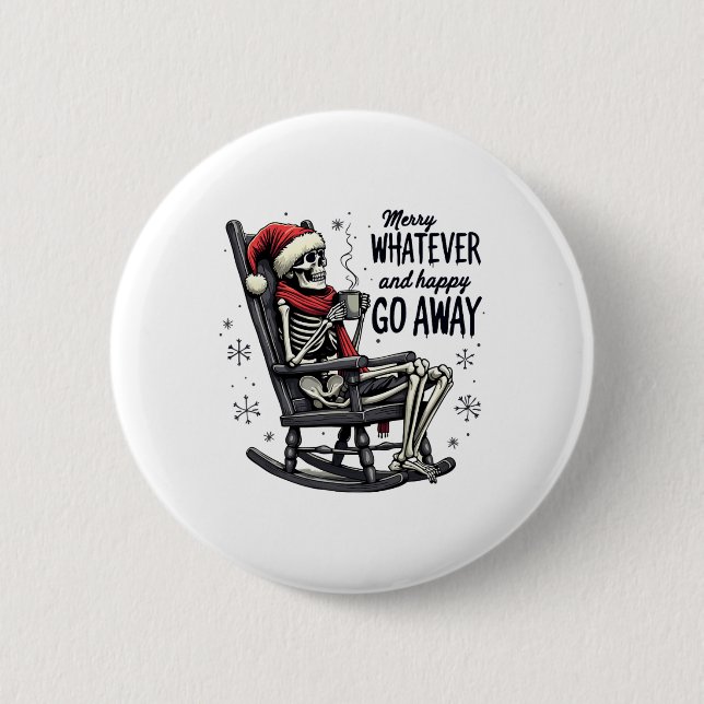 Frohe Wasauchimmer Und Glückliches Verschwinde Wei Button (Vorderseite)