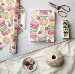 Frohe Wasserfarbe Macaron Geschenkpapier