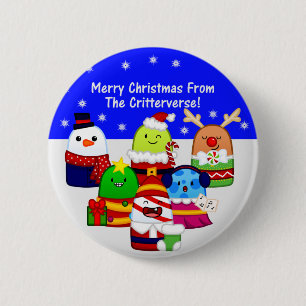 Frohe Weihnacht-Button Button