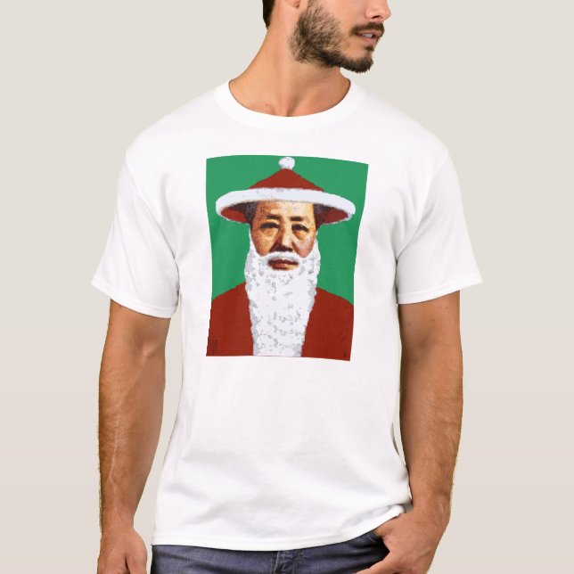 Frohe Weihnacht-chinesische Pop-Kunst T-Shirt (Vorderseite)