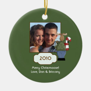 Frohe Weihnacht-Elch-Verzierungs-Foto-Schablone Keramikornament