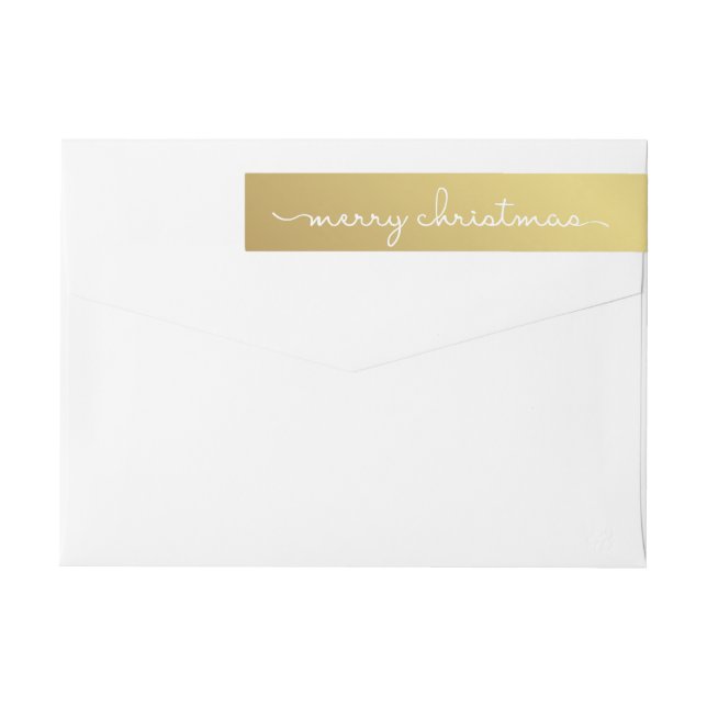 Frohe Weihnacht-elegante Goldhand beschriftete (Rückseite)