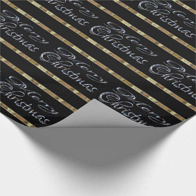 Frohe Weihnacht-eleganter Designer Geschenkpapier (Ecke)