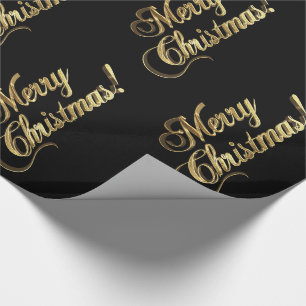 Frohe Weihnacht-eleganter schwarzer Geschenkpapier