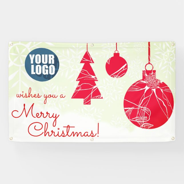 Frohe Weihnacht-Fahne für Geschäft Banner (Horizontal)