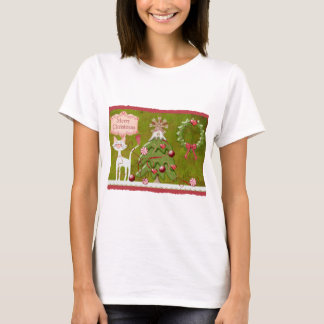Frohe Weihnacht-Flitter T-Shirt