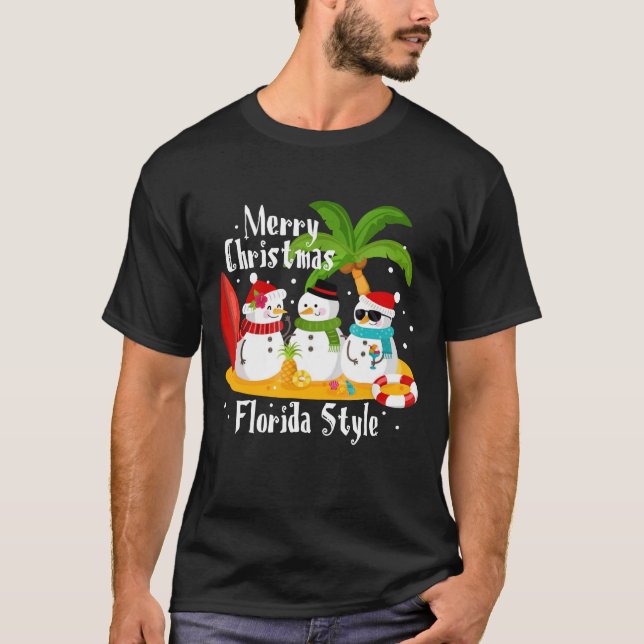 Frohe Weihnacht-Florida-Art-T-Shirt T-Shirt (Vorderseite)