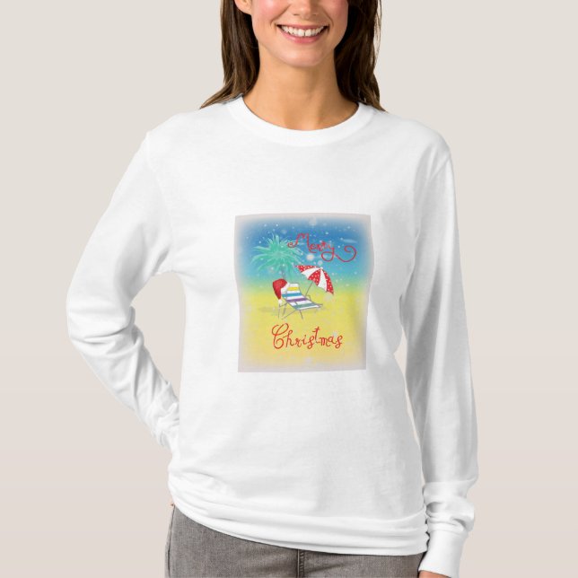 Frohe Weihnacht-Florida-Schnee-Flocken T-Shirt (Vorderseite)