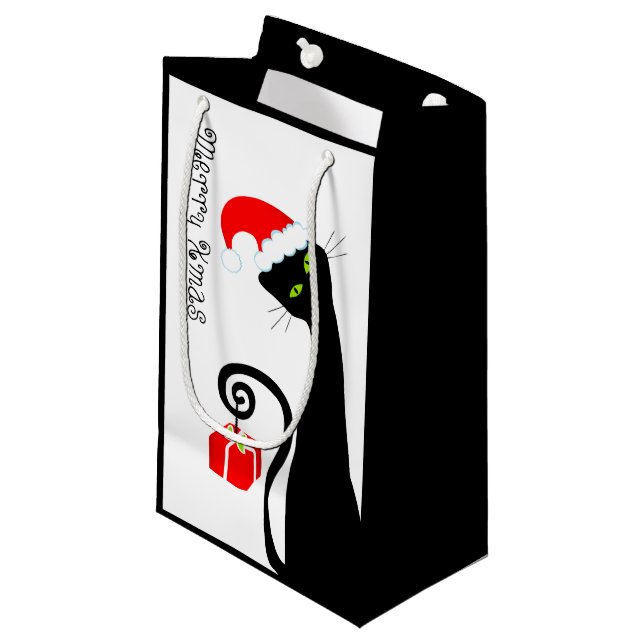 Frohe Weihnacht-Geschenk-Tasche Kleine Geschenktüte (Vorderseite Schrägansicht)