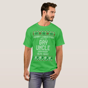 Frohe Weihnacht-homosexueller Onkel Sweater Ugly T-Shirt