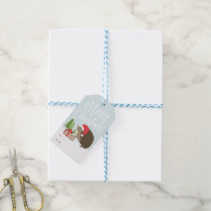 Frohe Weihnacht-Igels-Geschenk-Umbau Geschenkanhänger