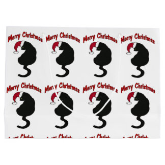 Frohe Weihnacht-Katze Große Geschenktüte