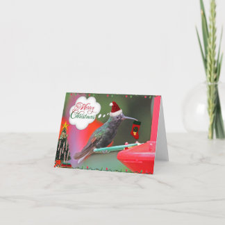 Frohe Weihnacht-Kolibri Feiertagskarte