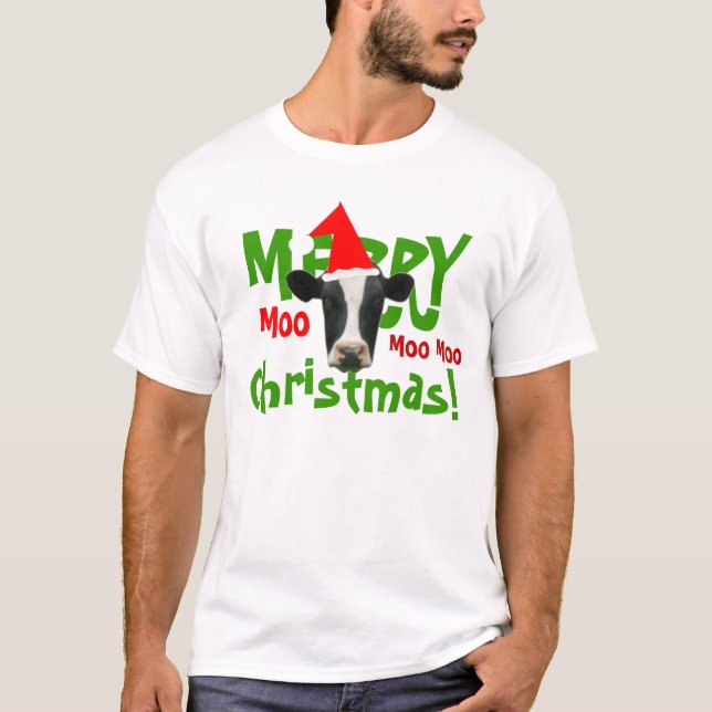 Frohe Weihnacht-Kuh-T - Shirt (Vorderseite)