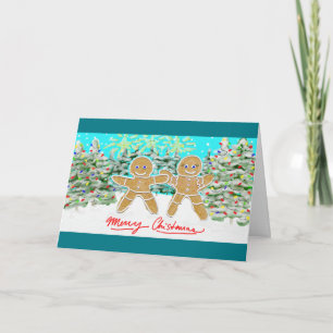 Frohe Weihnacht-Lebkuchen Feiertagskarte