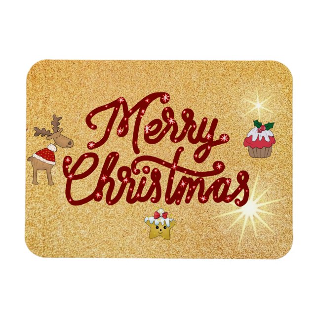 Frohe Weihnacht Magnet (Horizontal)