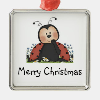 Frohe Weihnacht-Marienkäfer Ornament Aus Metall