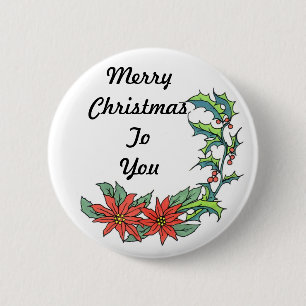 Frohe Weihnacht-Mitteilungs-Knopf-Button Abzeichen Button