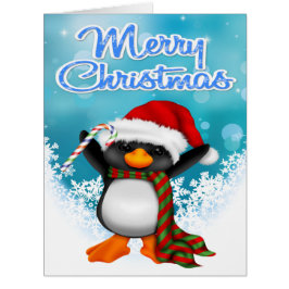 Frohe Weihnacht-Pinguin-große Gruß-Karte