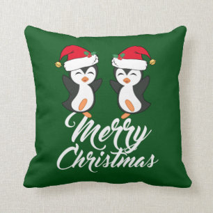 Frohe Weihnacht-Pinguin Kissen