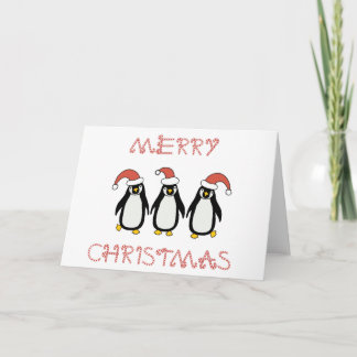 Frohe Weihnacht-Pinguine Feiertagskarte