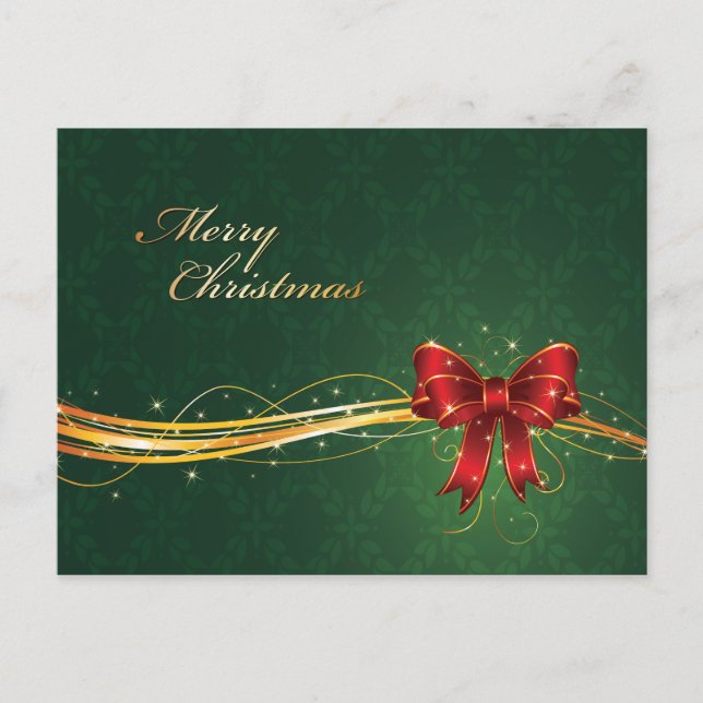 Frohe Weihnacht-Postkarte (Band) Feiertagspostkarte (Vorderseite)