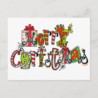 Frohe Weihnacht-Postkarte Feiertagspostkarte