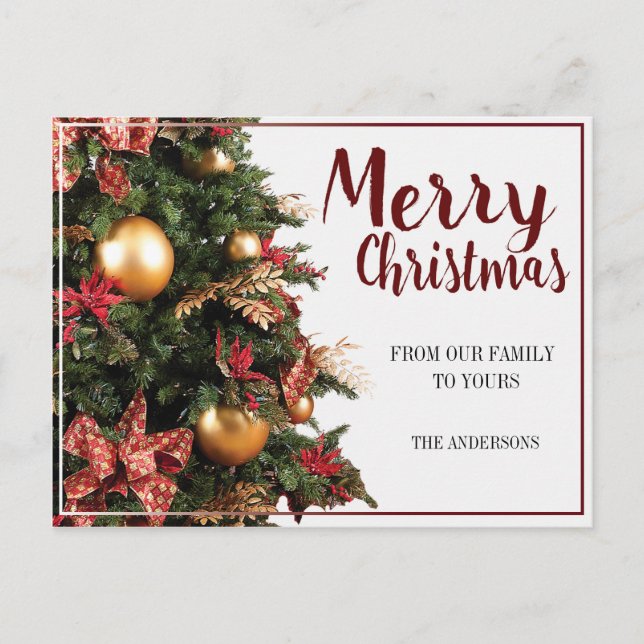 Frohe Weihnacht-Postkarte Feiertagspostkarte (Vorderseite)