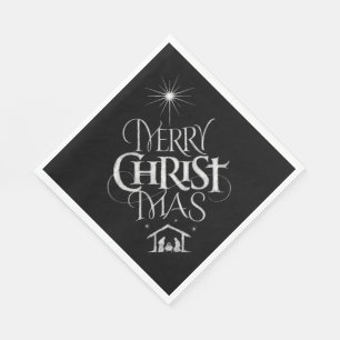 Frohe Weihnacht-religiöse Tafel-Kalligraphie Serviette