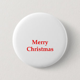 Frohe Weihnacht-Rot die MUSEUM Zazzle Geschenke Button