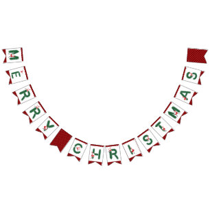 Frohe Weihnacht-Sankt-Kiefern-Nadeln - Wimpelkette