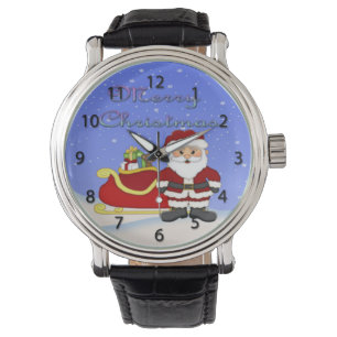 Frohe Weihnacht-Sankt-Uhr Armbanduhr