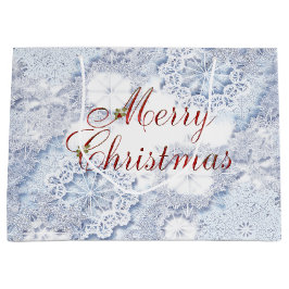 Frohe Weihnacht-Schnee-Geschenk-Tasche groß Große Geschenktüte