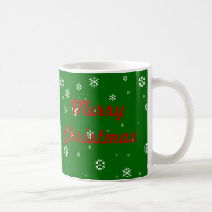 Frohe Weihnacht-Schneeflocken Kaffeetasse