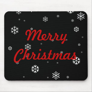 Frohe Weihnacht-Schneeflocken Mousepad