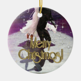 Frohe Weihnacht-Tänzer Keramik Ornament