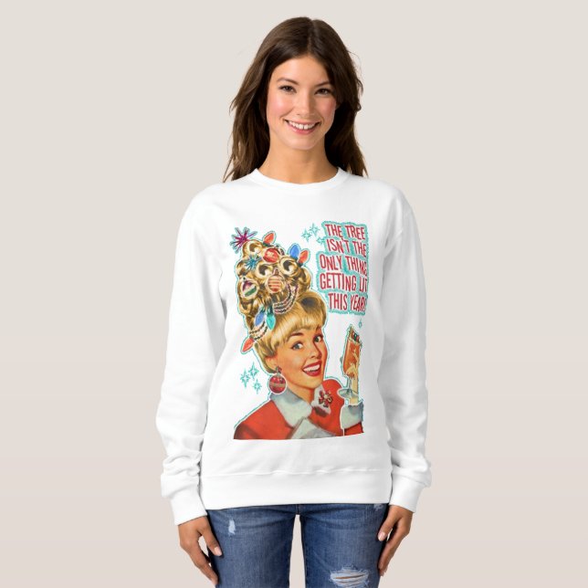 Frohe Weihnacht-Weihnachtsfeiertag lustig erhalten Sweatshirt (Vorne ganz)