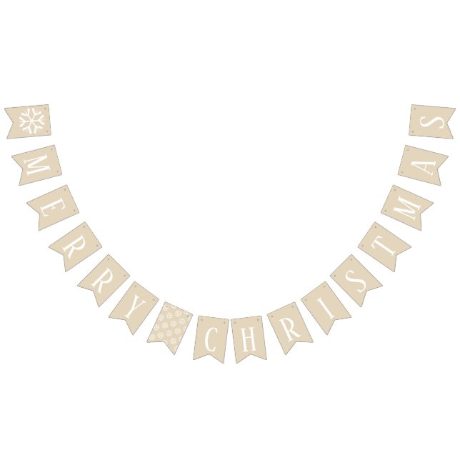 Frohe Weihnacht-Weiß-Text Wimpelkette (Alle)