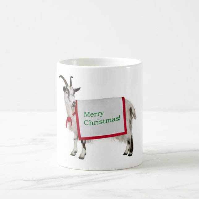 Frohe Weihnacht-Ziegen-Tasse Kaffeetasse (Mittel)
