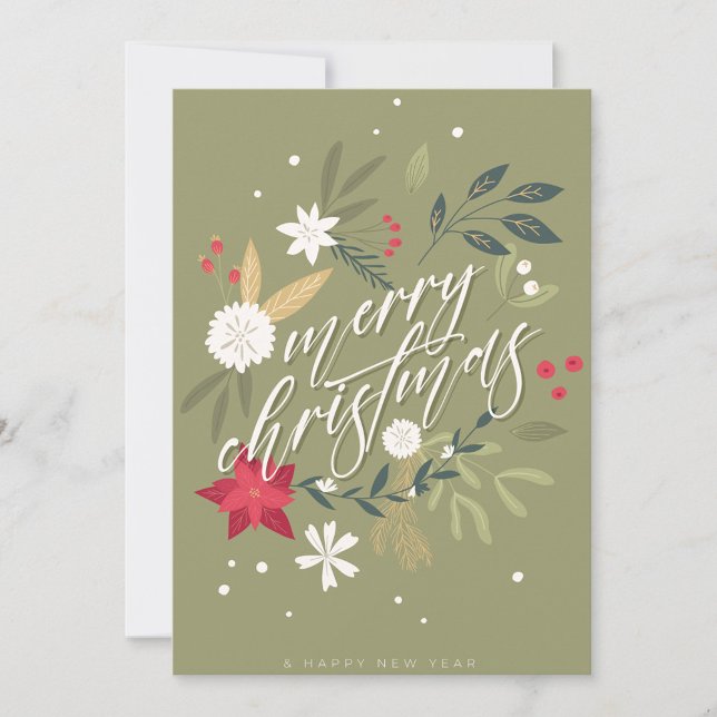 Frohe Weihnachten (Merry Christmas Flat Holiday Card!)