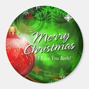 Frohe Weihnachten 13 Ornament Magnet