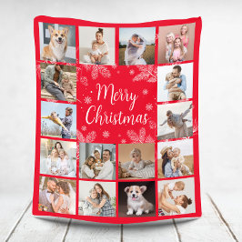 Frohe Weihnachten 16 Foto Familienkollektion Fleecedecke