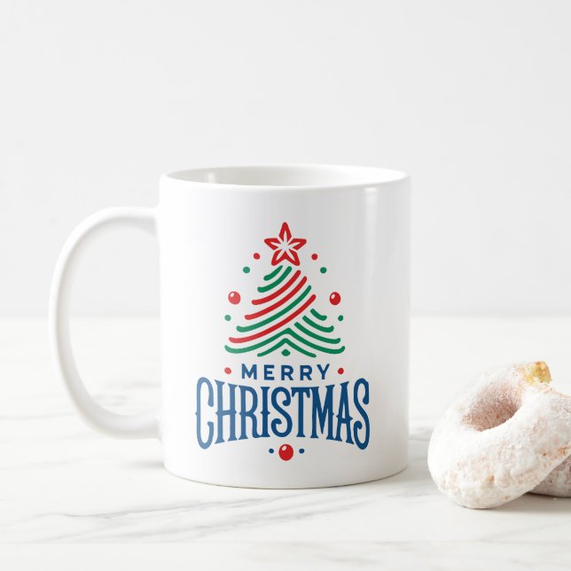 Frohe Weihnachten 1 Kaffeetasse (Mit Donut)