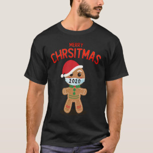 Frohe Weihnachten 2020 Lebkuchen in Gesichtsmaske  T-Shirt