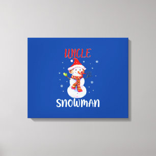 Frohe Weihnachten 2020 Onkel Snowman in Maske Paja Leinwanddruck