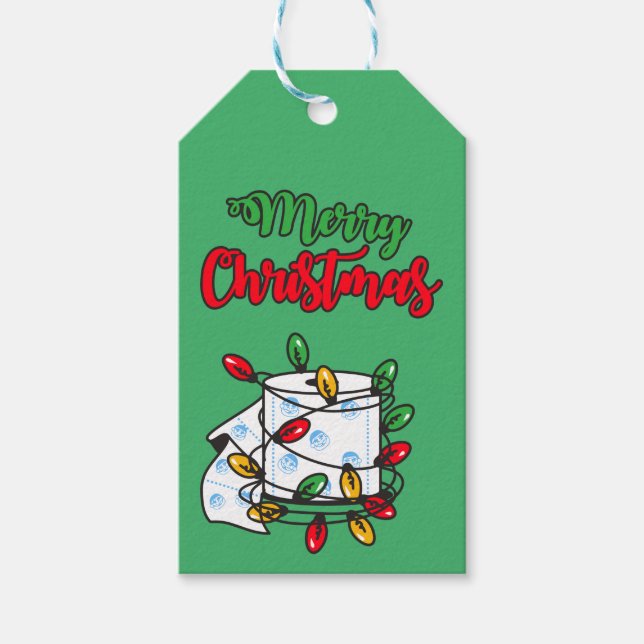 Frohe Weihnachten 2020 - Toilettenpapier Edition Geschenkanhänger (Vorderseite)
