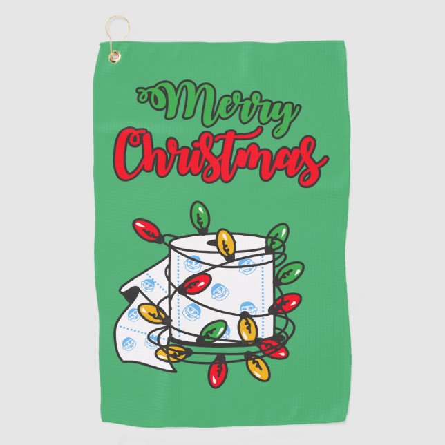 Frohe Weihnachten 2020 - Toilettenpapier Edition Golfhandtuch (Vorderseite)