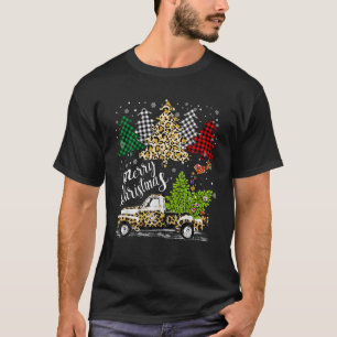 Frohe Weihnachten 2022 Leopard Büffel LKW Baum T-Shirt
